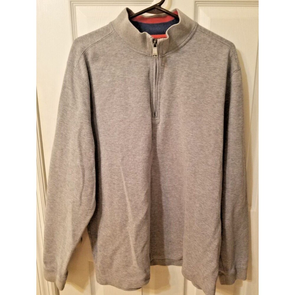 Cova Mens Long Thermal Sleeve Shirt Gray Size XL 1/4 Zip